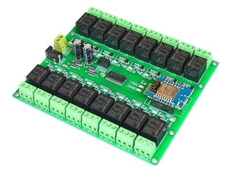 WiFi 16 Channel Electromagnetic Relay ESP8266 Module Smart Home Controller Compatible with ESPHome Home Assistant