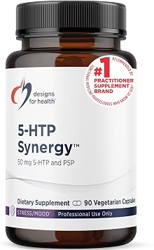 Designs for Health 5-HTP 50mg with Vitamin B6 P-5-P - 5-HTP Synergy 50 mg Supplement - Serotonin Precursors to Help Support Healthy Mood + Appetite 90 Capsules
