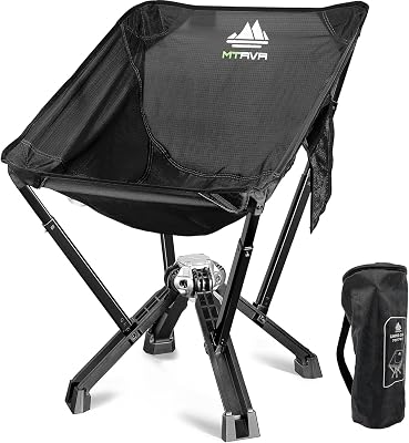 Portable Folding Camping Chair, One-Piece Die-Cast Aluminum Frame Longer Durability, No Assembly Required, Compact Fits in Backpack, Foldable Chair for Beach, Outdoor Sports, Travel, Pinics