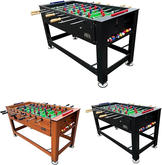 KICK Dyad 55" 2-in-1 Multi-Game Table | Foosball, Billiards/Pool Table