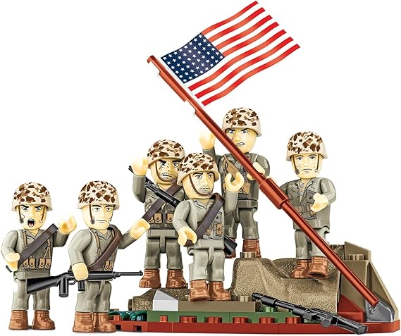 COBI Historical Collection Raising the Flag on Iwo Jima Building Set, 87 Pieces