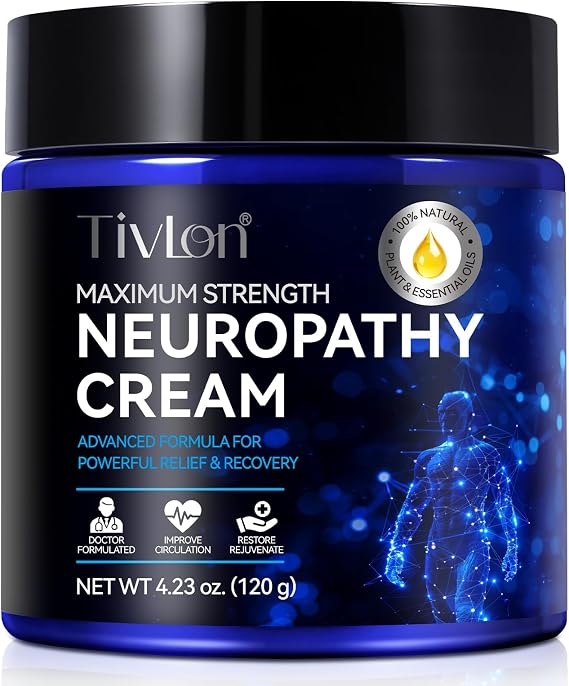 Neuropathy Cream for Soothing Nerve Discomfort - Cooling Gel Formula for Feet, Hands & Legs - Non-Greasy, Fast-Absorbing for Targeted Comfort, 120g