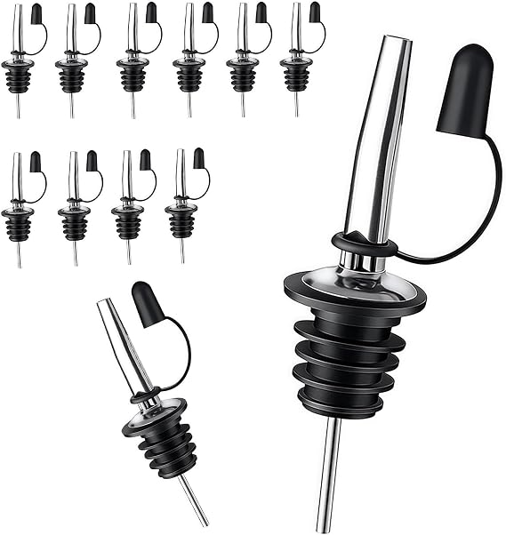 12 Pack Wine Pourers with Dust Caps