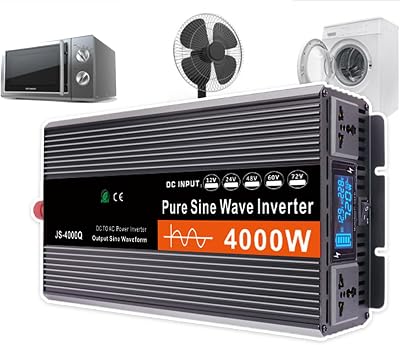 4000w5000w Pure Sine Wave Inverter,Dc 12v24v to Ac Power Inverter,with LCD Display,Reminder Device,Dual Cooling Fan,Dc Power Inverters,24v-4000w