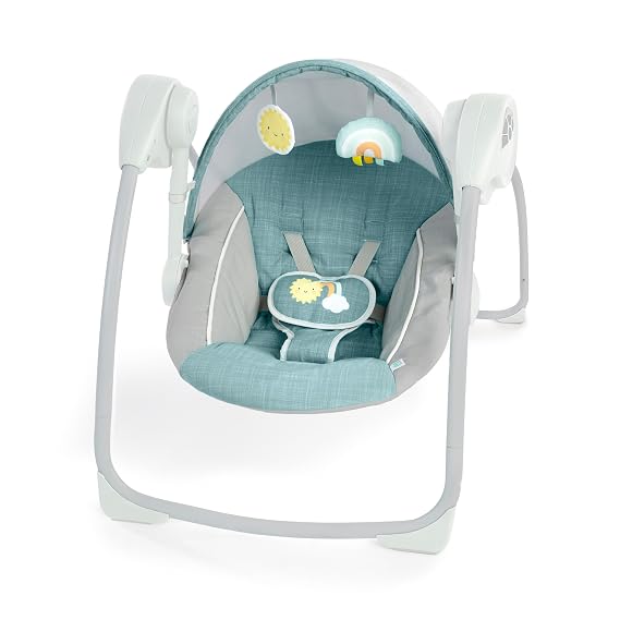 Ingenuity Sun Valley Canopy Portable Baby Swing for Infant, Newborn