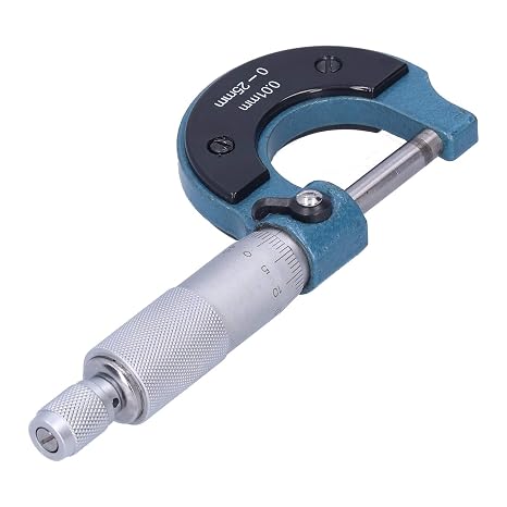 Micrometer Guage, Outside Micrometer, 025mm Range 0.01mm Resolution 0.03mm Accuracy Professional Thickness Outside Metric Micrometer Micrometer Measuring Tool