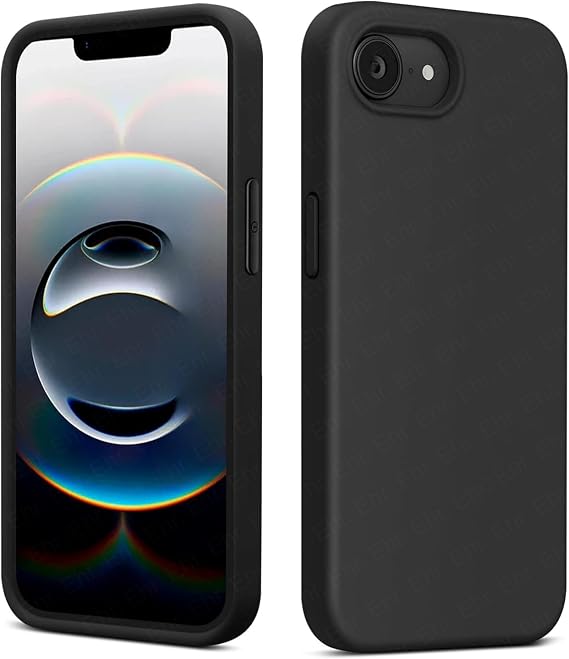 Ehr. iPhone 17e/16e ile Uyumlu Lansman Kılıf, İçi Kadife Silikon, Kamera Çıkıntılı Koruyucu, Leke Tutmaz ve Darbe Emici Şık Kapak (Siyah, iPhone 17e/16e)