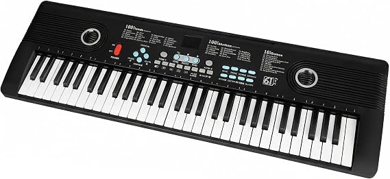61 key keyboard Piano,Portable Electronic Digital Piano,Built In Dual Speakers,External Microphone,Power Plug,Rich Teaching Content,Multi-Functional Electronic Piano Suitable For Beginners H55
