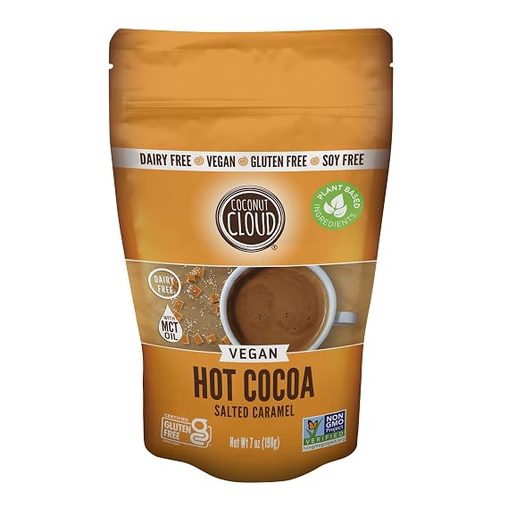 Coconut Cloud Salted Caramel Vegan Hot Cocoa Mix: Creamy, Dairy-Free, 7 oz