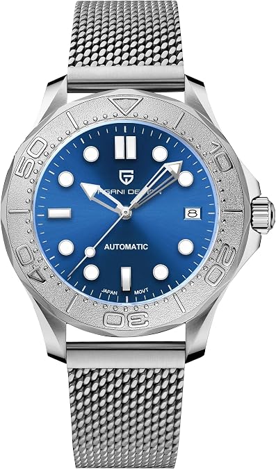HaiQin Pagani Design 1818 Vintage Men's Automatic Mechanical Watch Japanese 8215 Movement Full Stainless Steel AR Synthetic Sapphire Waterproof Casual Sports Watch