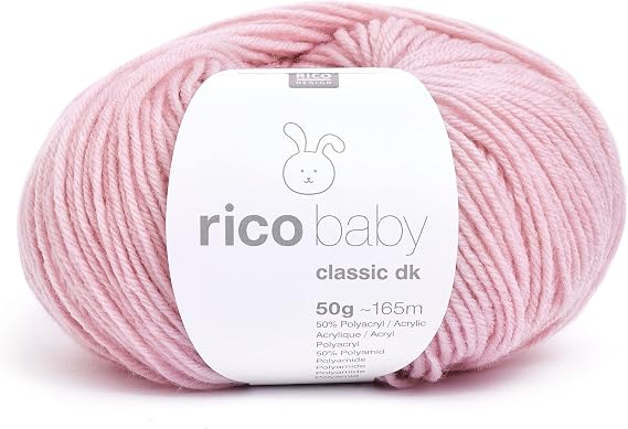 Rico Baby Classic DK Colour 52 (Orchid) - Baby Wool Dusky Pink for Knitting and Crocheting