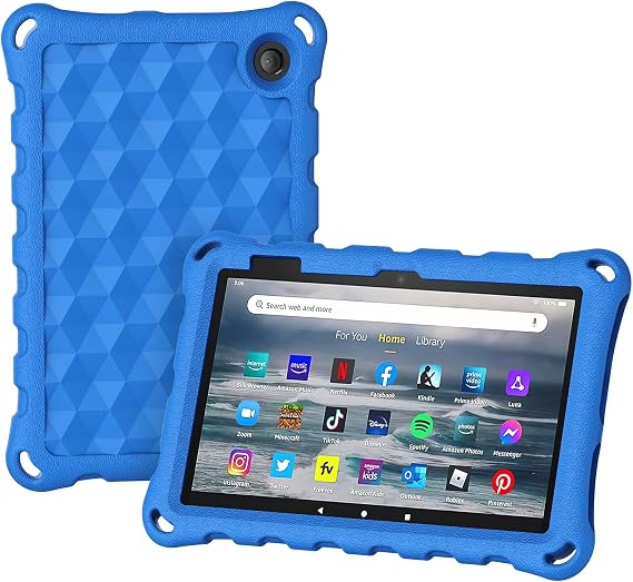 7 Tablet Case for Kids,Compatible with 2022 Release 12th Generation,DiHines Extra Thick Protective Layer Double-Layer Shockproof in Four Corners,Blue