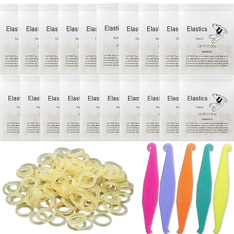 2000pcs Orthodontic Elastic Bands,Durable Comfortable Rubber Bands For Teeth Alignment, Dental Brace Wrench(3/16'')