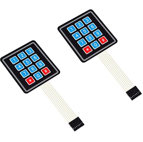 Keypad 3x4 for Arduino, ESP32, ESP8266, Raspberry Pi, 2 Pieces