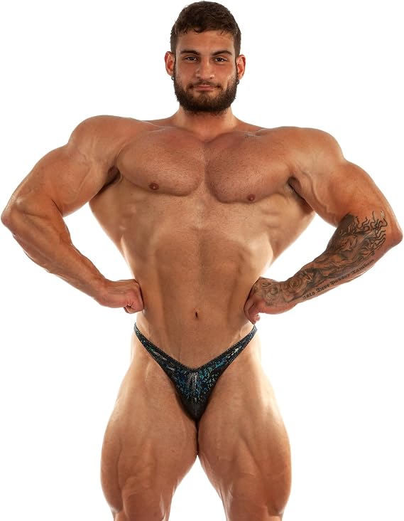 Bodybuilding Trunks. Rio Cut with Gather Back. Men's Bodybuilding Suits for IFBB Pro and NPC competitions.