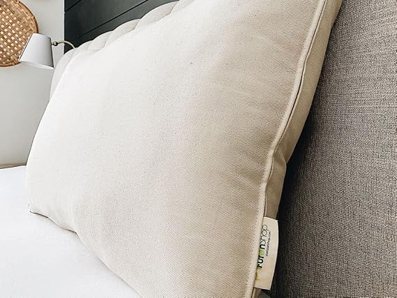 The Futon Shop Organic Wool and Buckwheat Pillow Set, Bed Pillows Standard Size Set of 2, Perfect Pillow for Side Sleepers, Standard Pillow for Neck and Shoulder Pain, Standard Pillows Set of 2