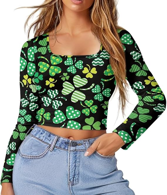 Women Crop Tops Graphic Cropped T Shirt Soft Outifs S-L