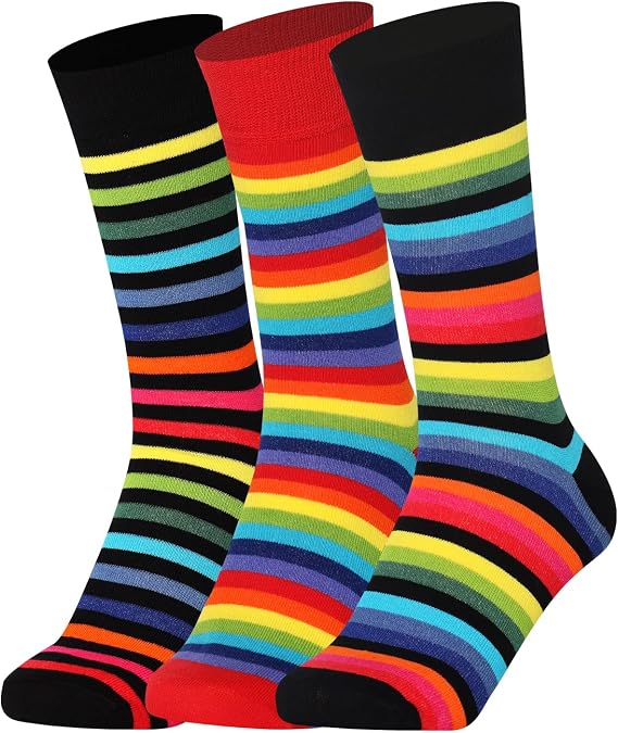 Mysocks Unisex Extra Fine Combed Cotton Rainbow Socks | Seamless Toe | Reflect Your Style | Make Your Steps Enjoyable
