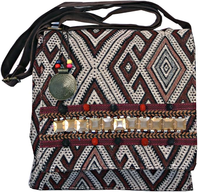 Tribal Pattern Boho Cross Body Hobo Messenger Bag