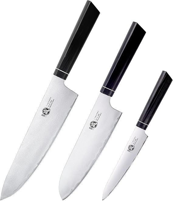 MITSUMOTO SAKARI Japanese VG-10 Hand Forged Chef Knives Set