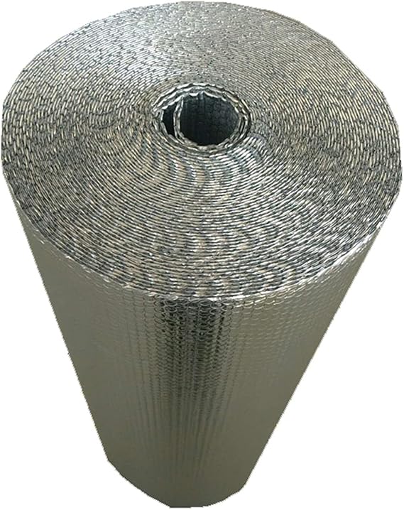 Foil Insulation Roll,Bubble Foil Insulation Roll, Thermal Insulation Aluminium Foil Membrane Self-Adhesive for Save Energy(1x5m)