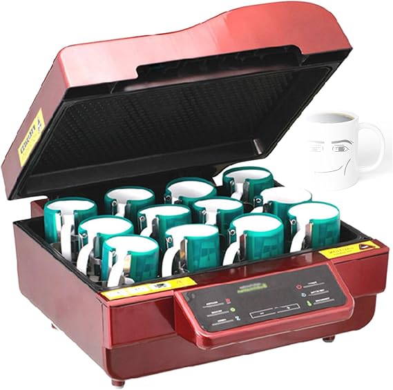 Heat Press Machine 3d Vacuum Sublimation, Three-Dimensional Heat Transfer Machine, With Three Rubber Clamps, For Mug Plate Phone Cover Transfering Printing
