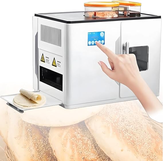 Roti Fully Automatic Roti Making Machine, Fully Automatic Roti Maker, One Key to Make 20 Pcs/One Time, Partial Components Can Be Removed, For Chapati, Corncakes