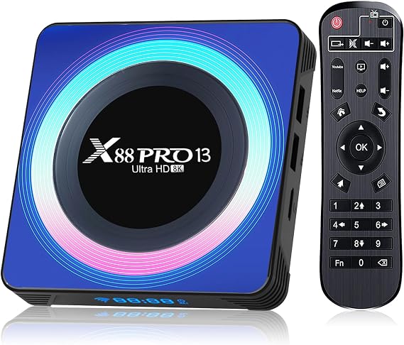Android TV Box 4GB RAM 64GB ROM, Android 13.0 TV Box 4K 8K, RK3528 Quad-Core Android box supports WiFi6 2.4G+5G Dual Wifi 100M Ethernet Bluetooth 5.0 HDR10+ Smart TV Box Android
