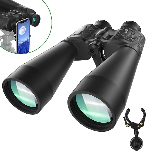 ESSLNB Giant Binoculars Astronomy 15X70 with Phone Adapter Tripod Adapter and Carrying Bag FMC Waterproof Binoculars for Adults Kids (Small)