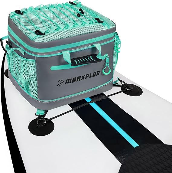 Waterproof PVC Material Paddleboard Cooler Deck Bag,40 cans Sup Deck Cooler Bag,Cooler Bag for Paddleboard,Lunch Box Cooler Insulated Bag,Camping Cooler Bag,Kayak Cooler Bag