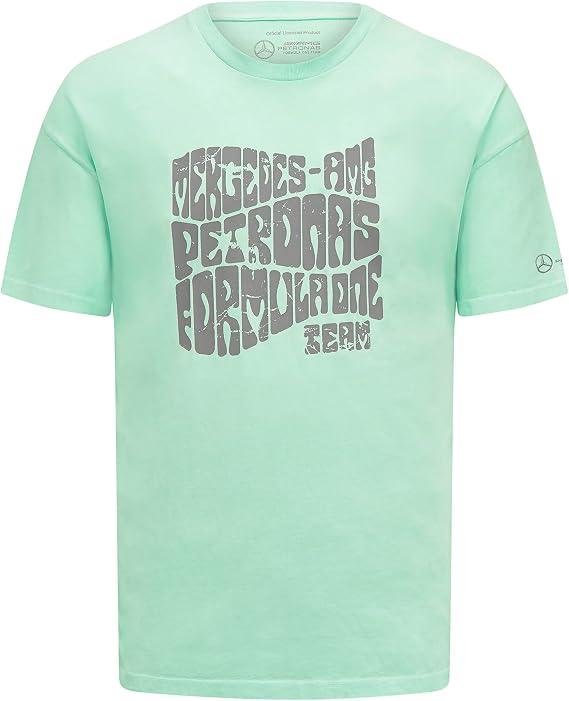 Mercedes AMG Petronas Team Retro Short Sleeve T-Shirt (Green/Purple/Blue)