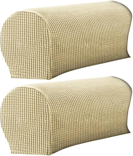 BADASS SHARKS Stretch Armrest Covers Soft Plush Armrest Cover Couch Arm Covers Furniture Protector for Chairs Couch Sofa Armchair Slipcovers for Recliner Sofa with Twist Pins 2pcs
