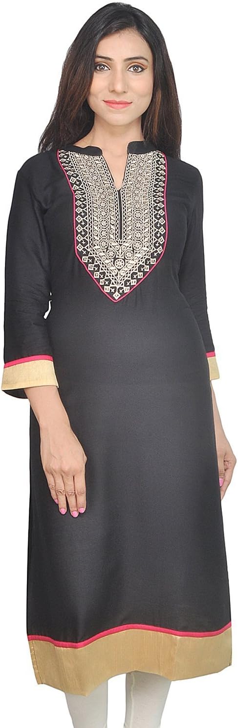 Chichi Indian Women's Embroidered Rayon Kurti for Casual/Daily/Party Wear