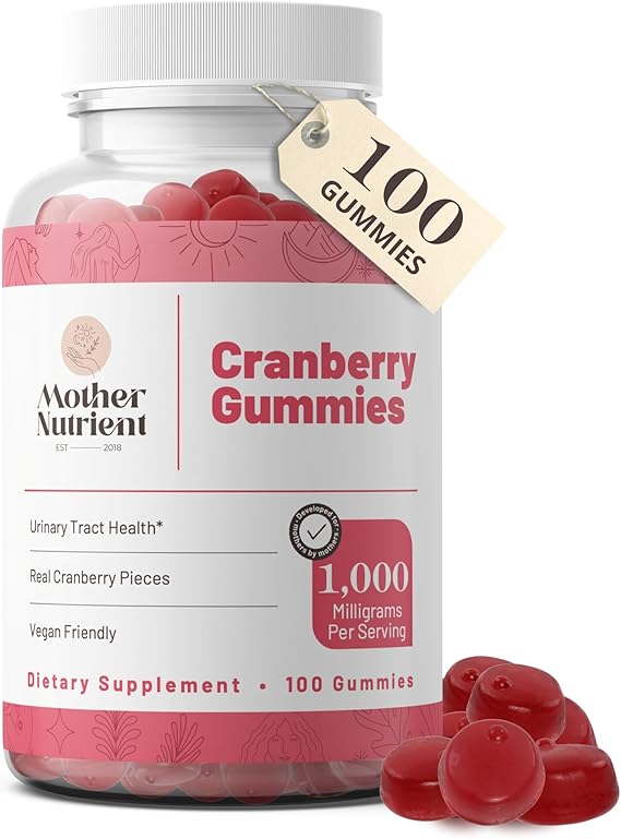 Cranberry Gummies for Women/Men/Kids Urinary Tract Health Cranberry Chews