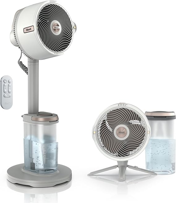 Shark FlexBreeze Pro Mist 2-in-1 Fan with Integrated Mist, White, FA302WH