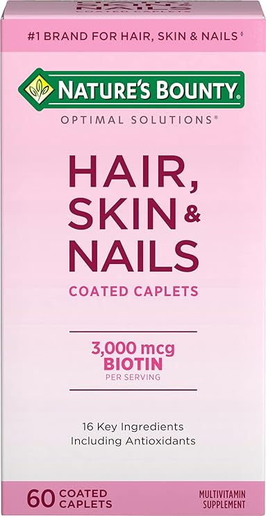Nature's Bounty Optimal Solutions Hair, Skin & Nails Formula, 20 Servings