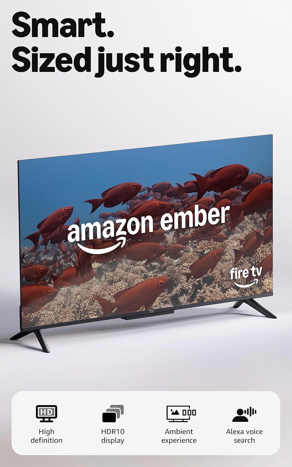 Amazon Ember 40" 2-Series with Fire TV (newest gen), HD smart TV with Alexa Remote, fast streaming, Dolby Audio, Ambient Experience, free and live TV
