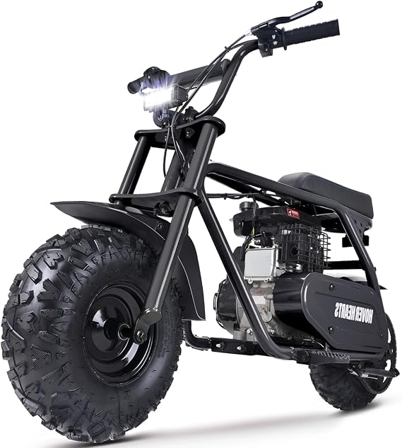 HOVER HEART Mini Dirt Bike,105cc 4-Stroke Gas Powered Mini Bike for Teens Adults,Off-Road Mini Dirt Bike with Fat Knobby Tires,Up to 30MPH,Rear Disc Brake,Support 220 LBS,90% Assembled