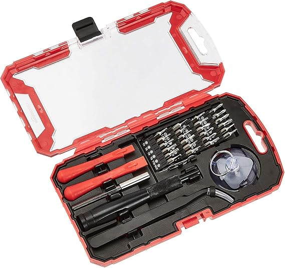 Amazon Basics Multi-Colour Electronic Repair Screwdriver Set 32 Pieces