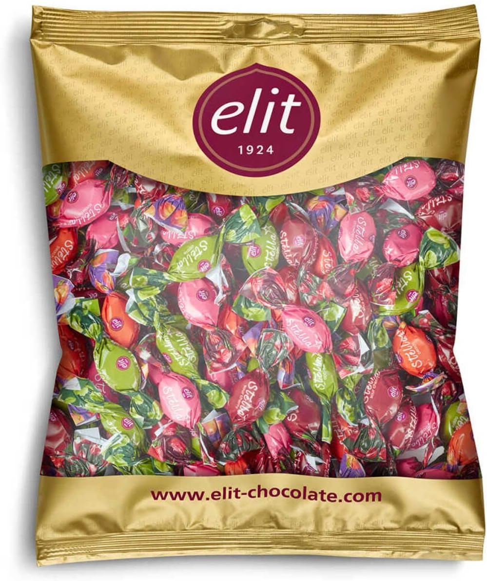 Elite Chocolate Stella Strawberry Peach Cherry Apple Flavored Candy 1Kg Gluten Free