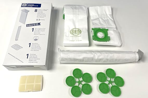 Sebo 5828er Service Box With Sealing Strip For X Series Vacuum With 10 Filter Bags Exhaust Filter Electrostatic Microfilter And Sealing Strip