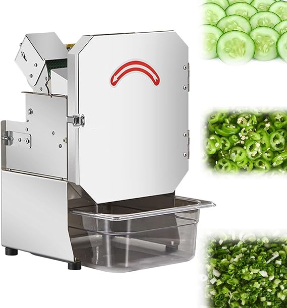 Electric Vegetable Slicer,Vegetable Slicing Cutting Machine,Automatic Multi Function Vegetable Fruit Dicer Cutter,Commercial Green Onion Cutting Machine,Food Processor Machine