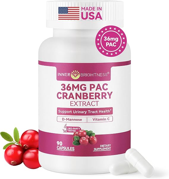 Cranberry Pills, 36 mg Soluble PACs per Serving with D-Mannose