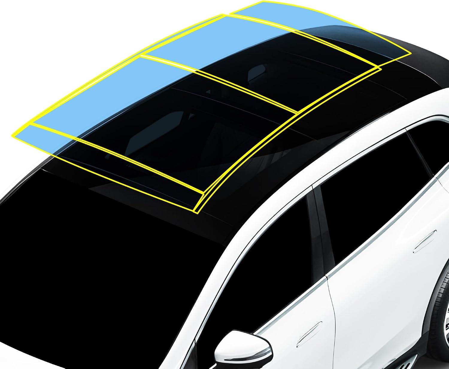 BOGAR TECH DESIGNS Precut Made for Mercedes-Benz EQE SUV 2023 Automotive Sunroof Paint Protection PPF Film Kit Cover for Panoramic Roof, Clear Bra
