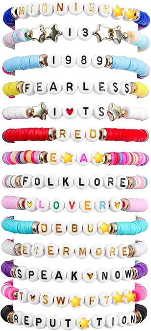 Friendship Bracelets for Women, Colorful Clay Bead Bracelets, Inspiration Music Time Bracelets, Singer Birthday Gifts, Valentine's Day Couple Fashion Party Accessories