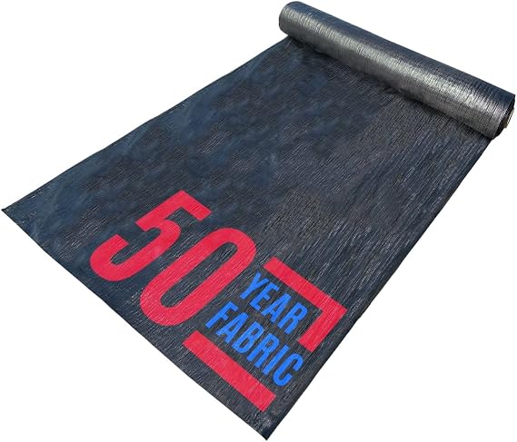 Sandbaggy 15 ft x 100 ft Landscape Fabric, Extra Wide Heavy Duty Weed Barrier Fabric, Woven Polypropylene Ground Cover for Garden Beds, Rows, Pathways, Mulch and Gravel (1 Roll - 15 ft x 100 ft)