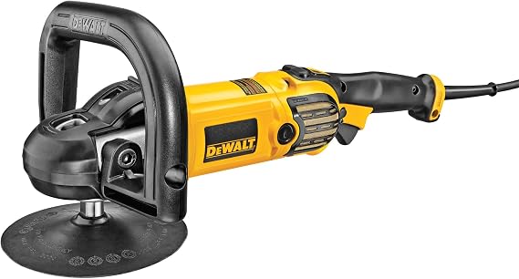 DEWALT Buffer Polisher, 7-in-9-in, 12 amp, Variable Speed Dial 0-3,500 RPMs, Soft Start Corded Car Buffer (DWP849X)