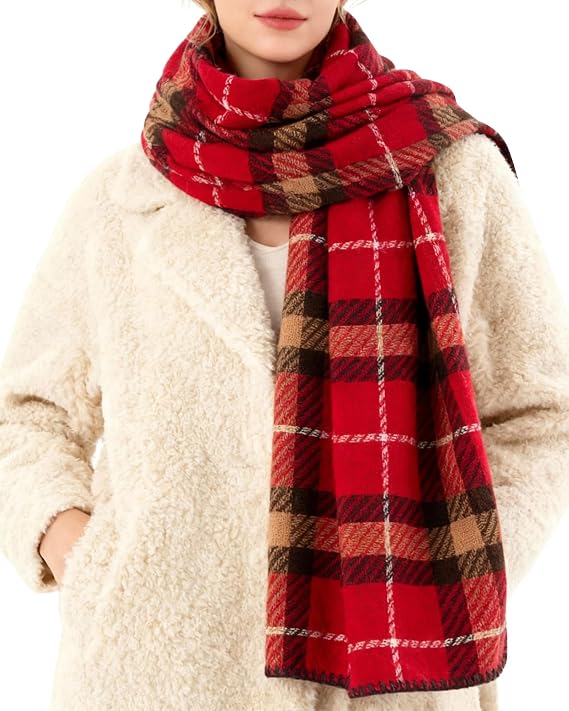 Women's Long Knit Scarf Winter Chunky Scarfs Warm Big Wrap Thick Winter Fashion Scarves for Outdoor Men & Women