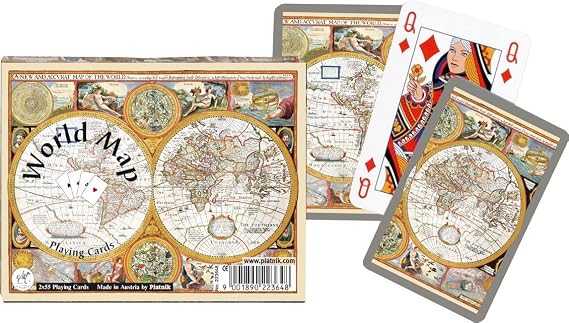 Piatnik Old World Map Playing Cards