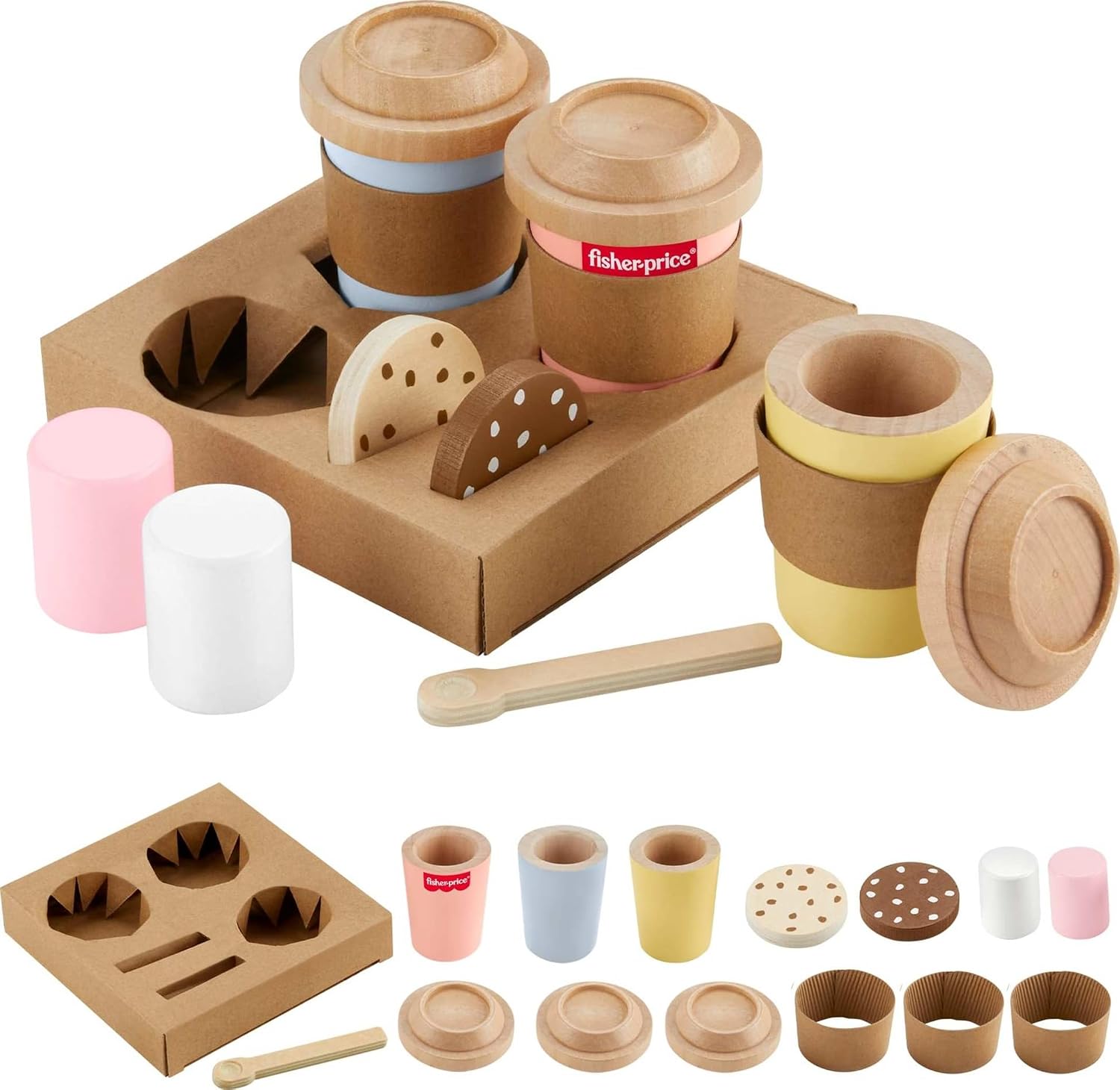 Fisher Price Ahşap Kahve Seti